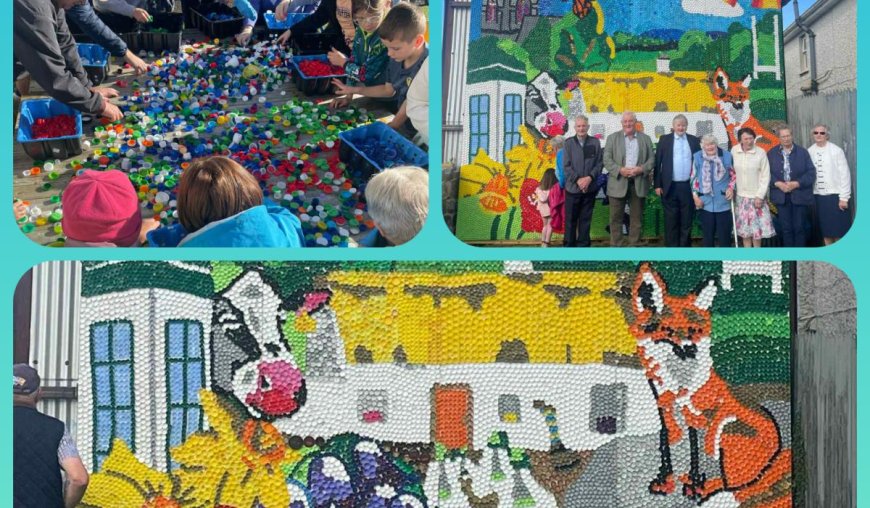 Laois Village Creates Stunning Mural with 25,000 Bottle Caps