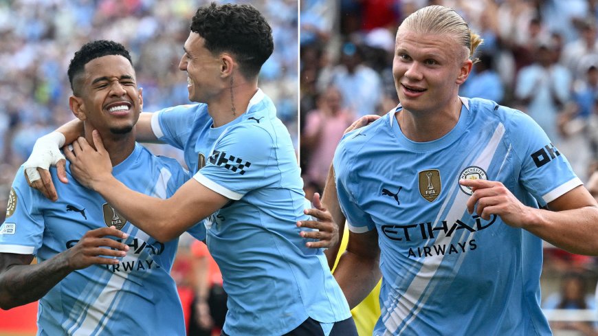 Man City dominates Juventus 5-2 in Florida heat with Erling Haaland's milestone goal