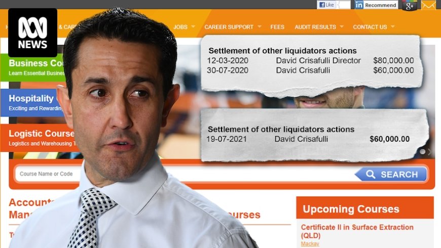 Queensland Premier David Crisafulli Fails to Declare $200,000 Payment to Liquidators