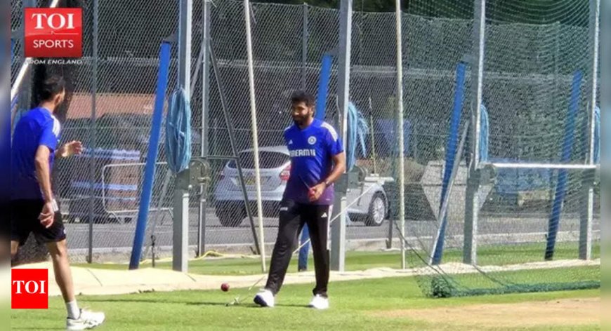 Team India's Jasprit Bumrah Returns to Nets for Bowling Drills on Day 2