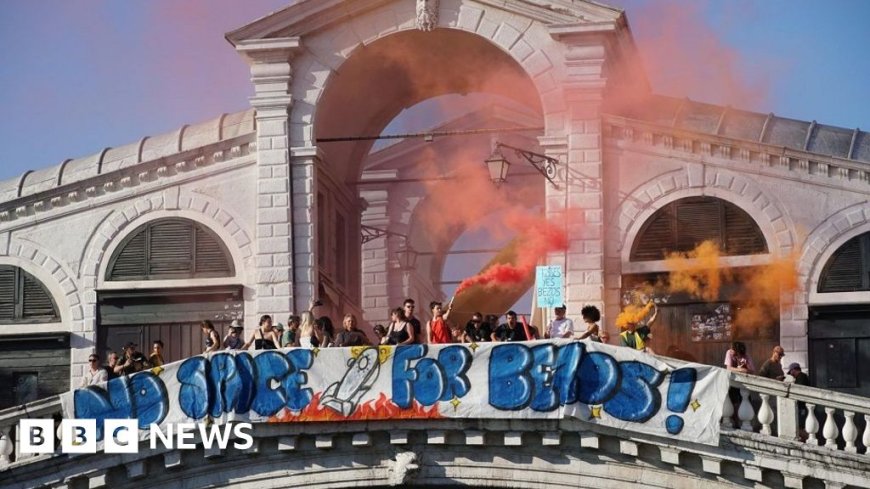 Jeff Bezos and Lauren Sanchez's Wedding in Venice Sparks Protests