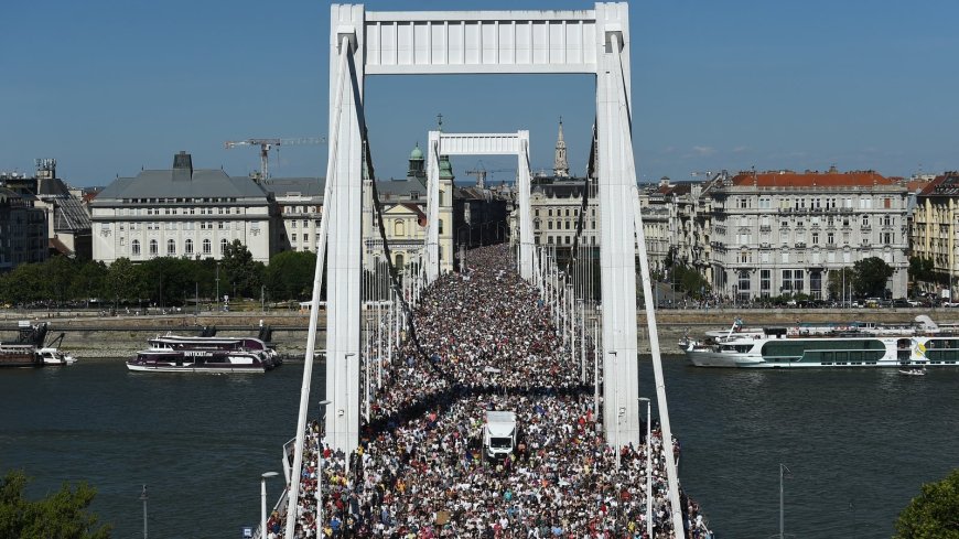 Massive Protest at Banned Budapest Pride March