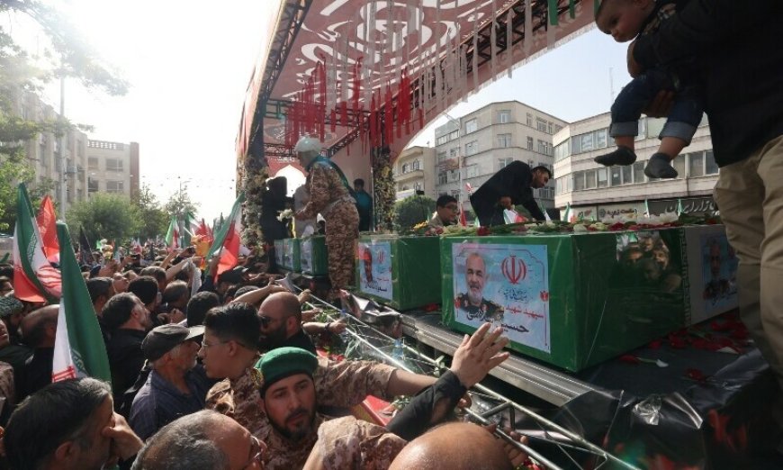 Iran Holds State Funeral for Commanders and Scientists Killed in Aerial War