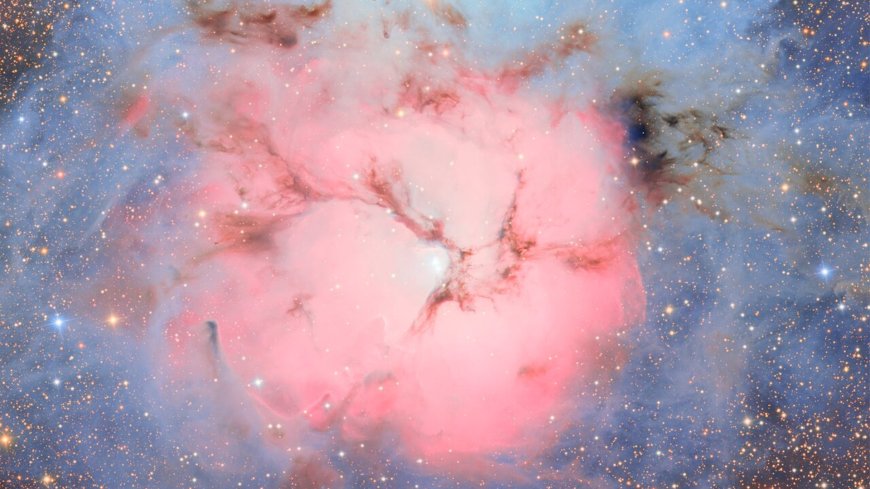Vera C. Rubin Observatory's First Close-Up Image: Trifid Nebula Shines in Stunning Space Photo
