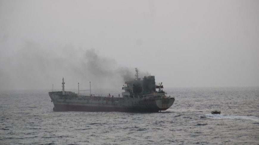 Indian Navy Rescues Oil Tanker in Gulf of Oman Fire