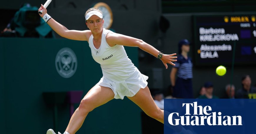 Barbora Krejcikova overcomes tough start at Wimbledon against rising star Alexandra Eala