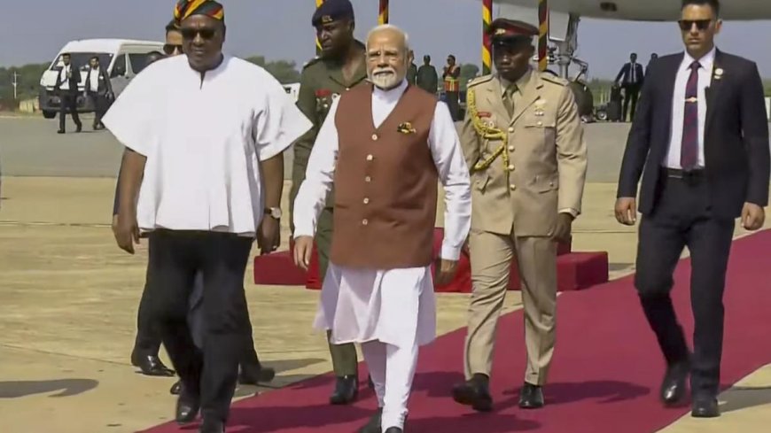 PM Modi's 5-Nation Tour: President Mahama Welcomes Him in Ghana