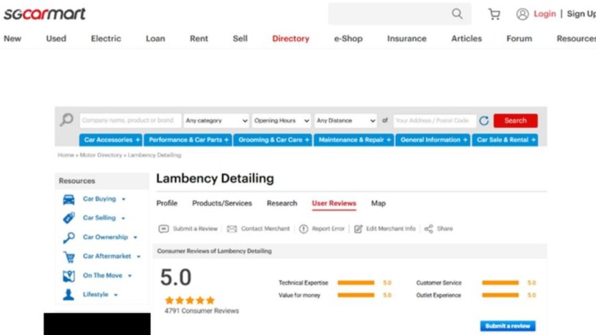 Car detailing company admits to posting fake 5-star reviews on Sgcarmart using AI-generated content