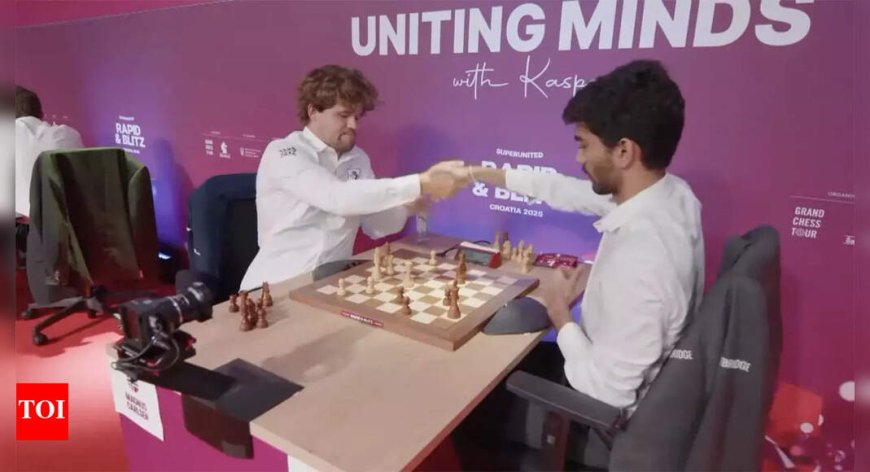 D Gukesh Surprises World No. 1 Magnus Carlsen at SuperUnited Rapid 2025