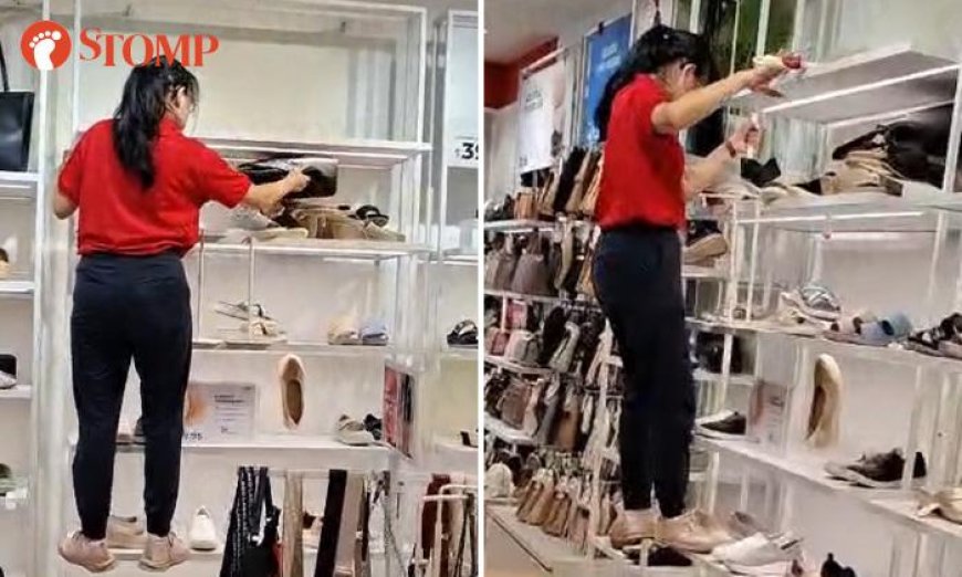 Bata's Response to Concern Over Worker Cleaning Shelf