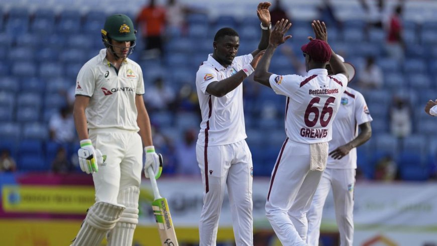 West Indies vs Australia 2nd Test: Seales Shines as Australia Struggles on Day 2