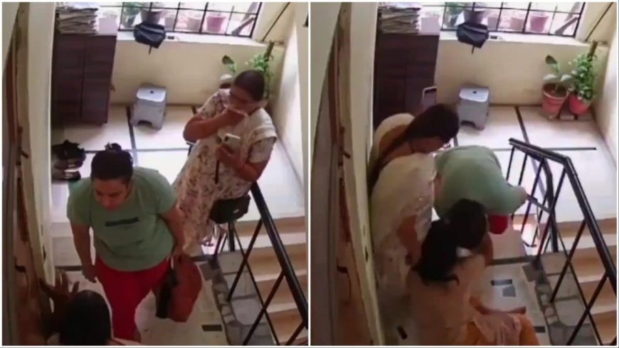 Woman Attacks Mother-In-Law Outside Home in Ghaziabad, Captured on Video