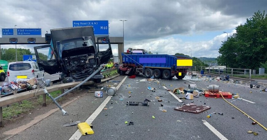 M60 Motorway Closed After Eight-Vehicle Crash: Major Diversions in Place