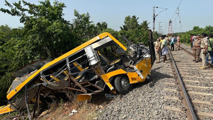 Tragic Accident: School Van Hit by Train, Two Children Dead