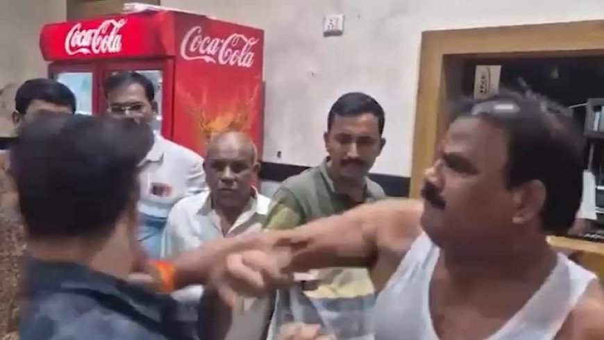 Shiv Sena MLA Sanjay Gaikwad confronts canteen contractor over poor food quality