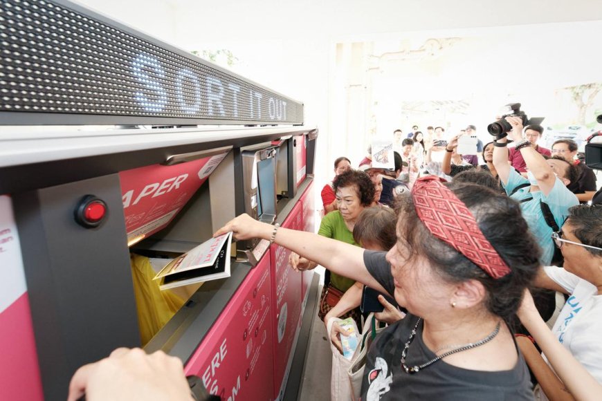 Segregated recycling bins reducing contamination rate in Singapore