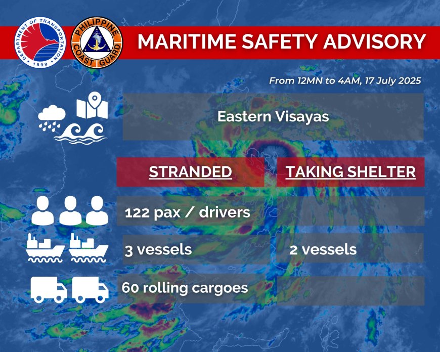 Over 120 People Stranded in Eastern Visayas Seaports Due to Tropical Depression Crising - PCG