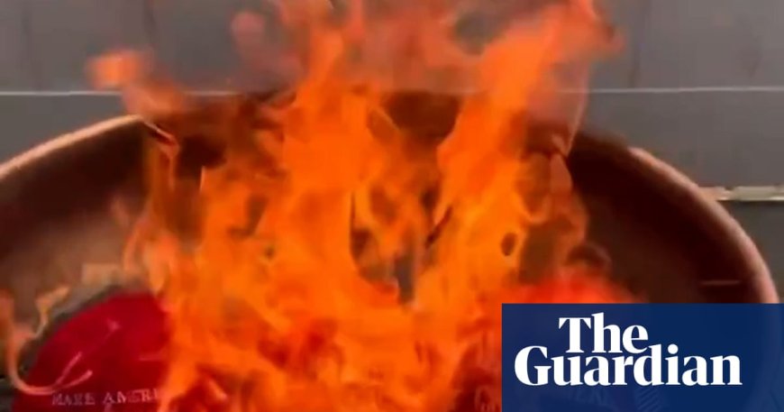 Trump supporters burn Maga hats as criticism over Epstein files grows