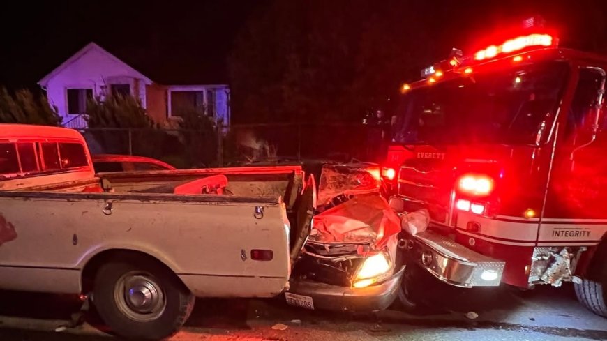 Suspect at Large After Stealing Fire Engine and Causing Damage in Everett, Washington