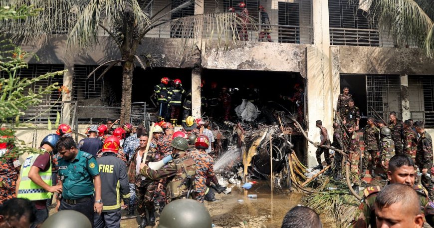 Bangladesh air force jet crash kills 19 and injures 160 at college campus