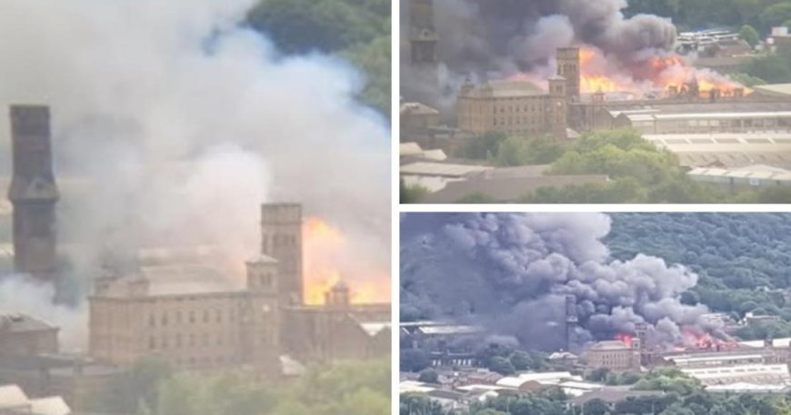 Fire Breaks Out at Dalton Mills in Keighley: Dramatic Images Show Blaze