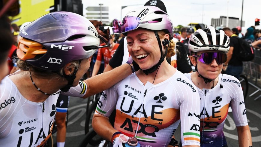 Irish cyclist Lara Gillespie makes history with third-place finish at Tour de France Femmes